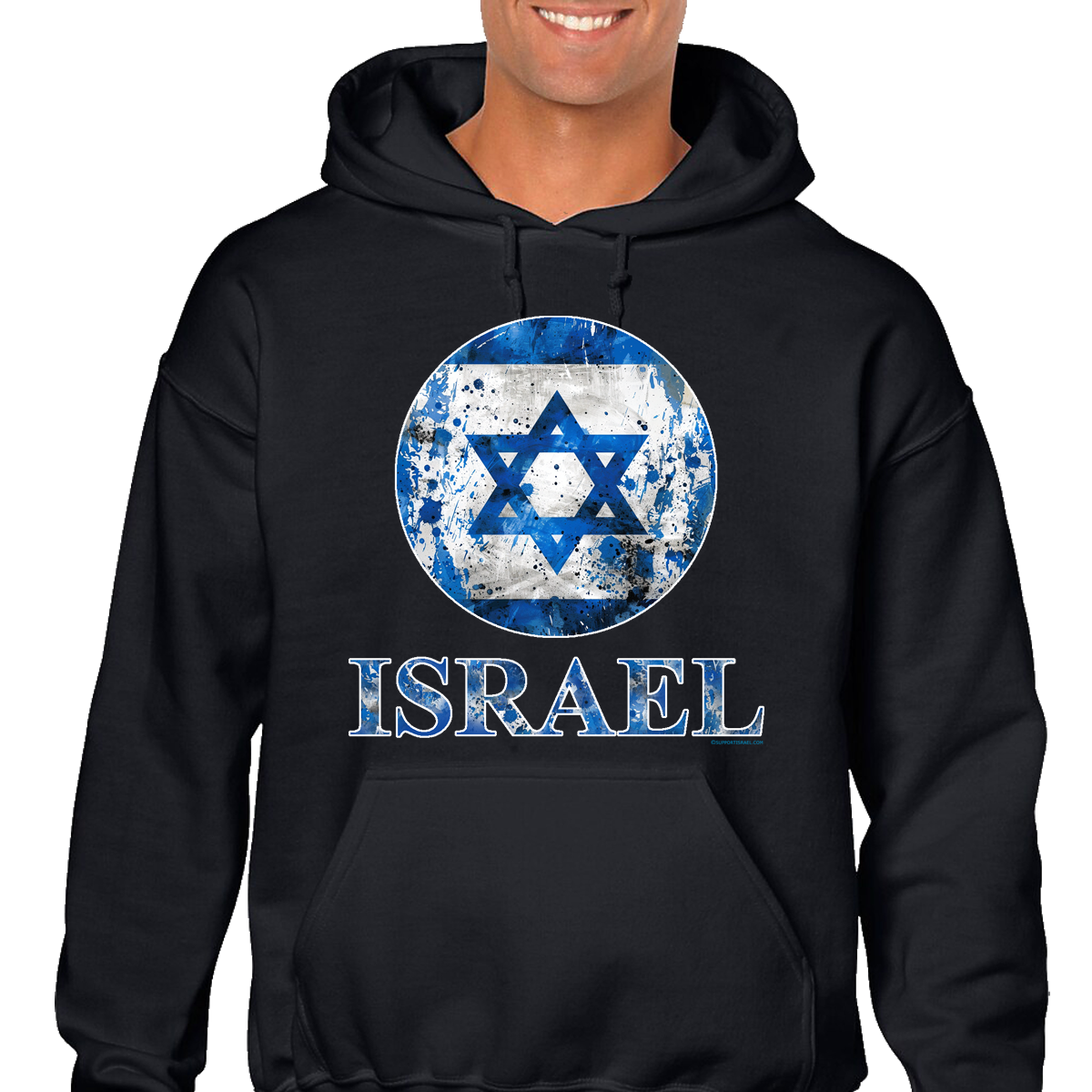 Israel Distressed Round Flag Design Hoodie - Image 3