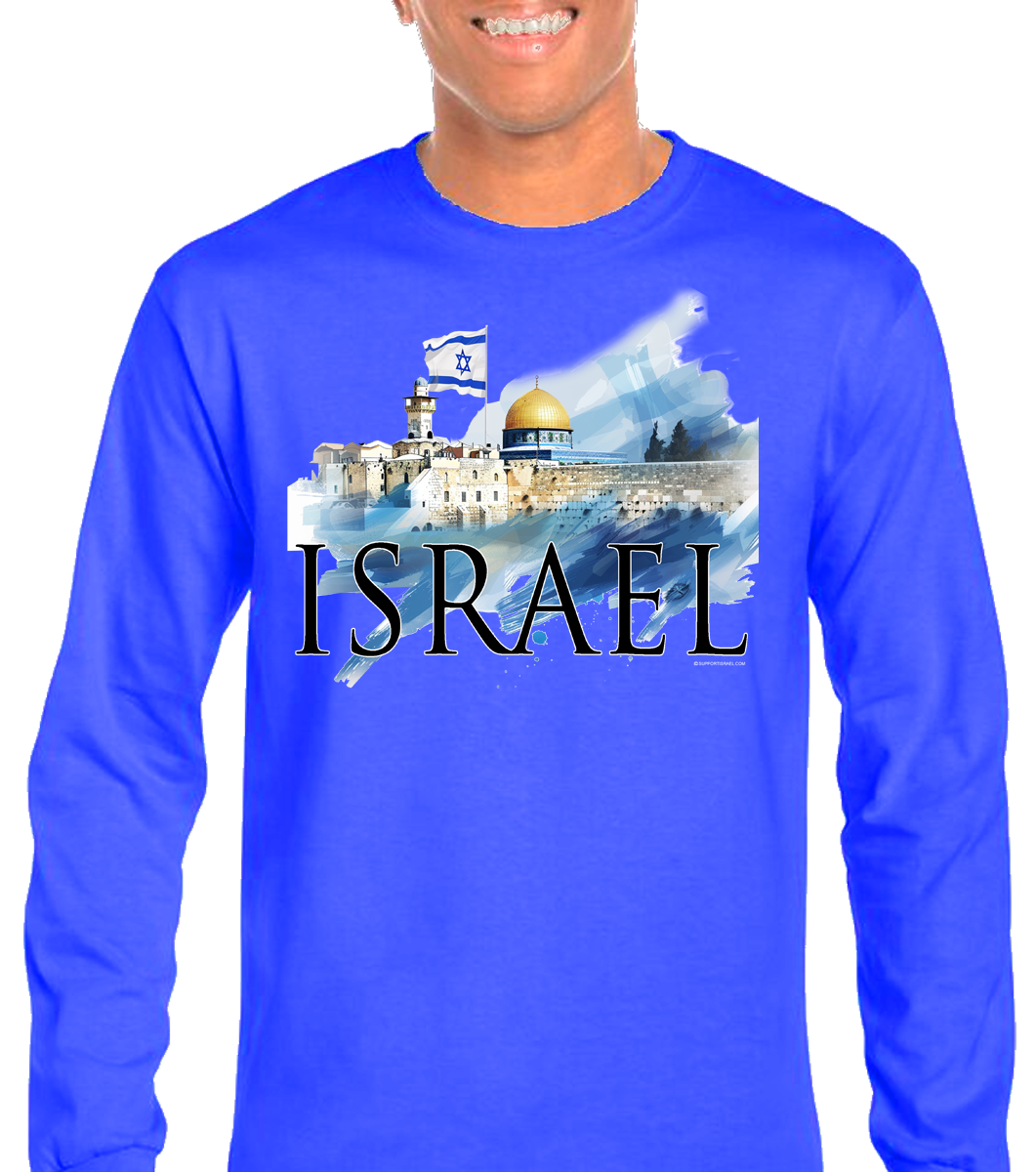 Wailing Wall Old City Long Sleeve T-Shirt - Image 3