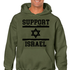 Support Israel Jagged Flag Hooded Sweat Shirt